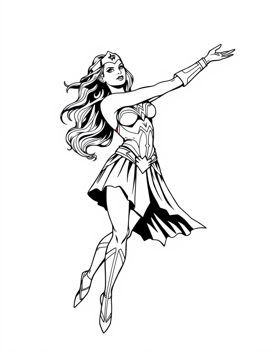 Wonderwoman doing ballet