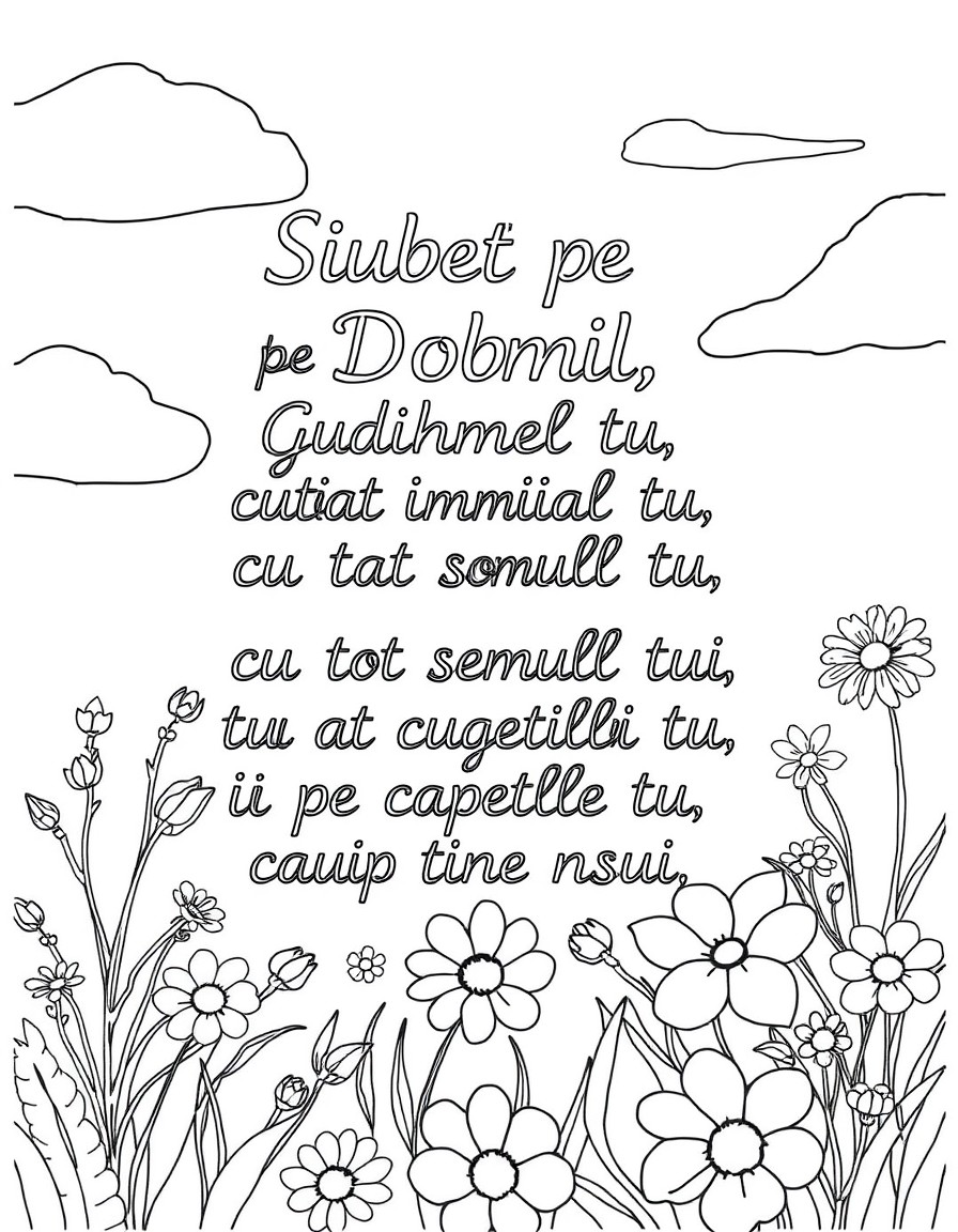flowers and landscape with textS iubeti pe Domnul, Dumnezeul tu, cu toat inima ta, cu tot sufletul tu, cu toat puterea ta i cu tot cugetul tu i pe aproapele tu ca pe tine nsui.