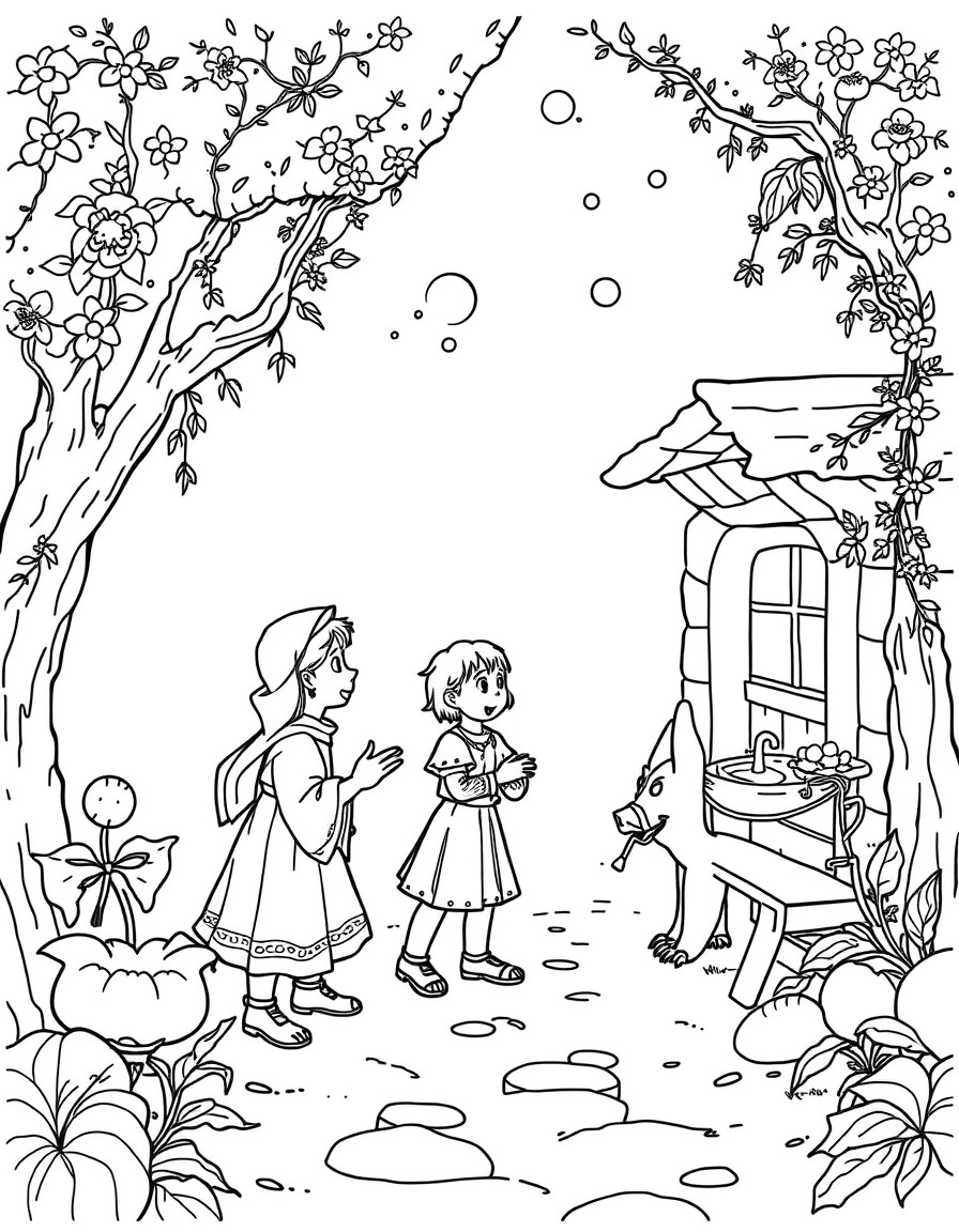 Create an image based on this italian story