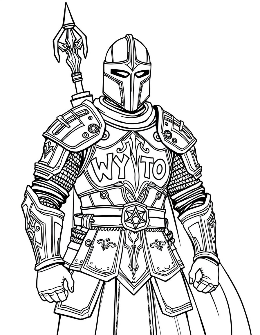 Mando with the words, Wyatt written on his armour