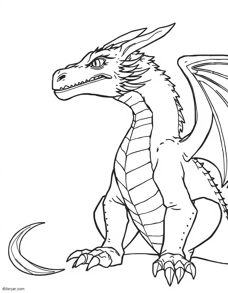 majestic realistic dragon with confident expression looking somewhere