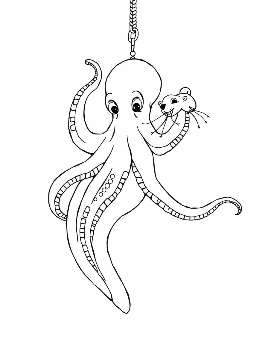 Octopus, otter, hanging out