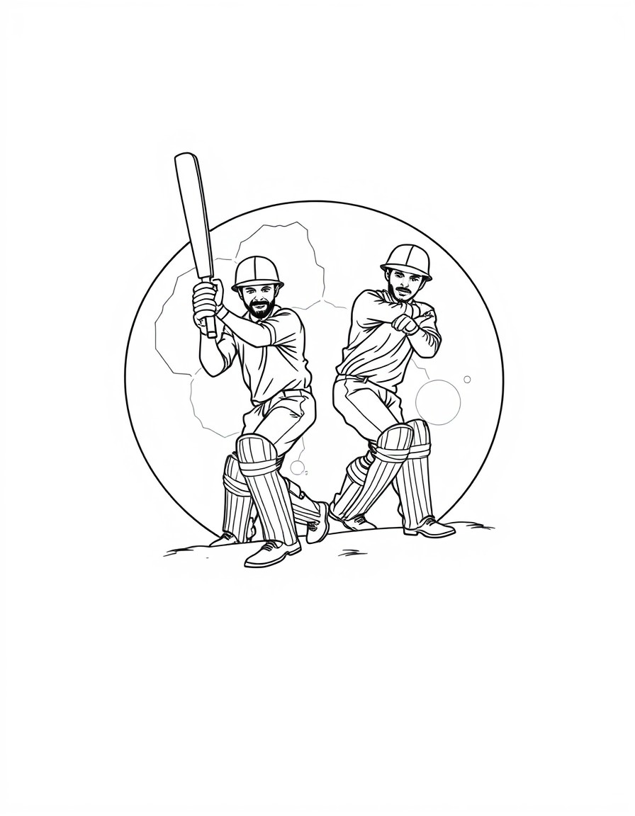 make a photo of indian cricket players playing cricket on moon