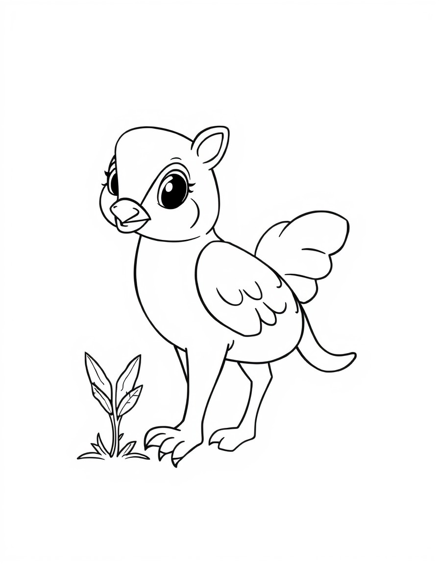 coloring page with pure white background and solid black lines only, no grayscale or shading: , thick black outlines, large clear spaces perfect for young children, clear outlines with good coloring spaces, perfect for printing