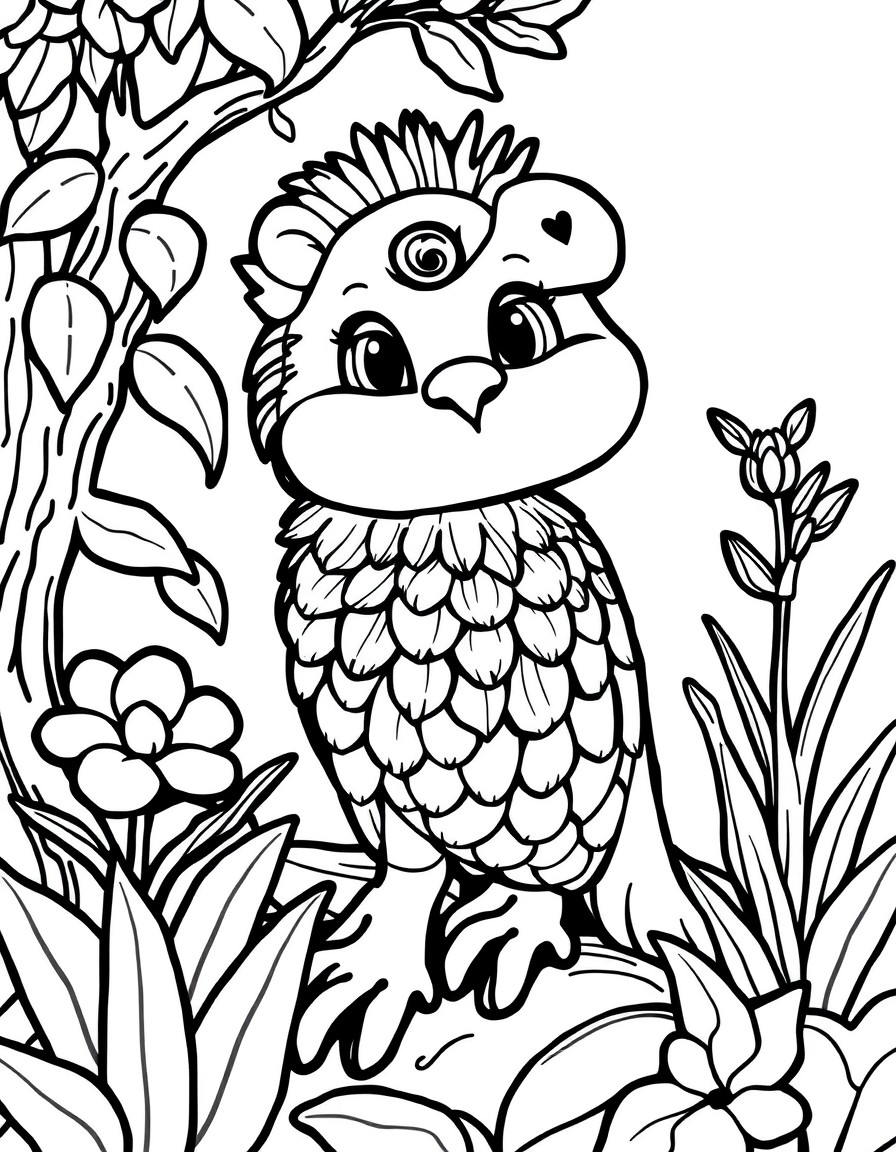 coloring page with pure white background and solid black lines only, no grayscale or shading: , thick black outlines, large clear spaces perfect for young children, clear outlines with good coloring spaces, perfect for printing