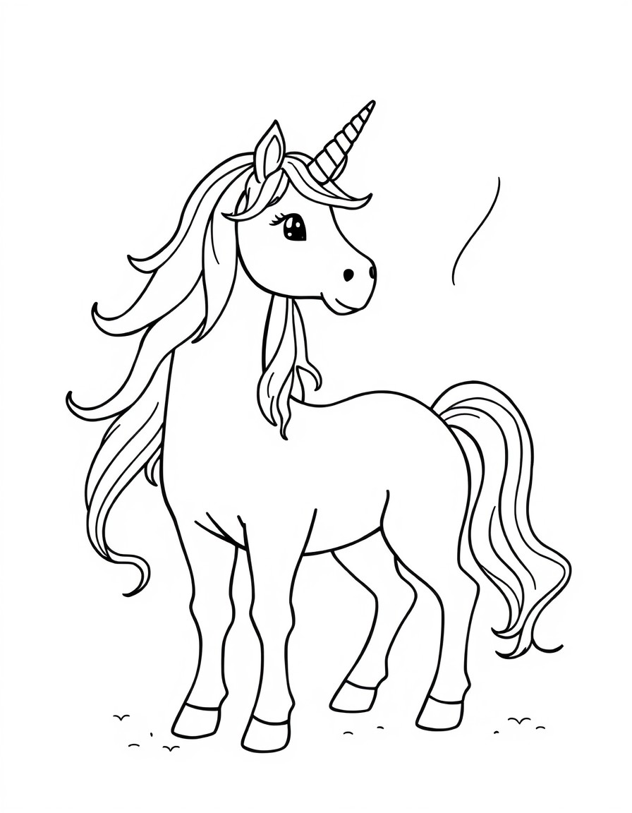 rainbow unicorn at a birthday party with a pony