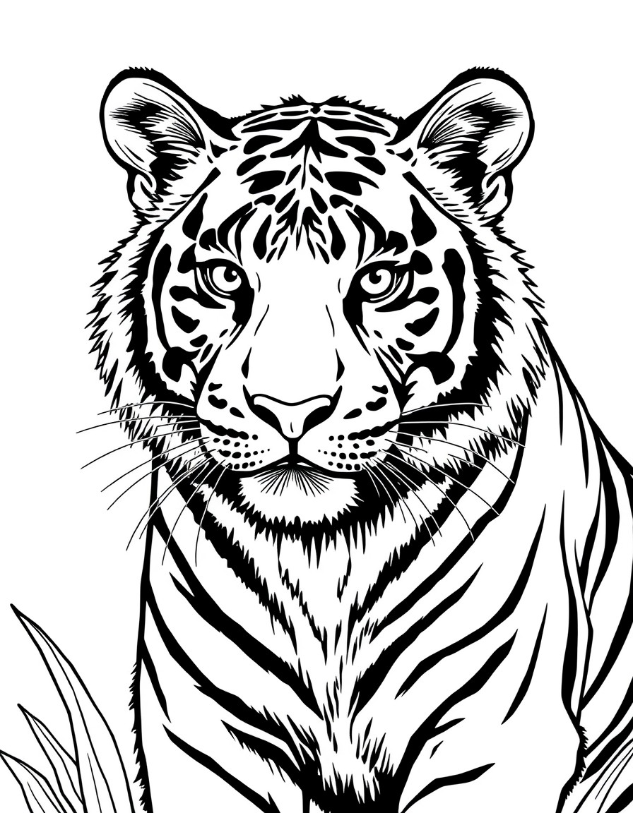 isolated Tiger cute in the plain white background