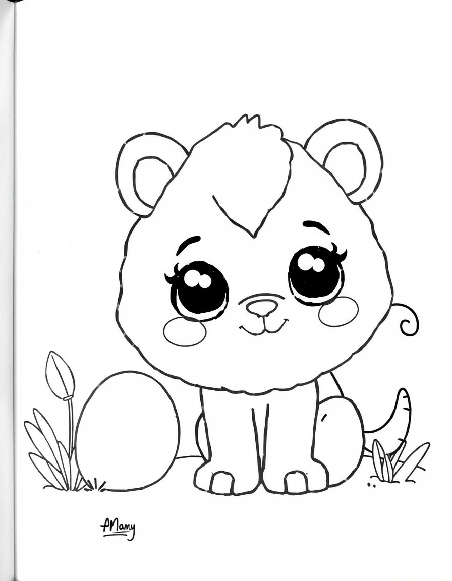 This book is filled with familiar everyday activities of super cute animal characters coloring pages