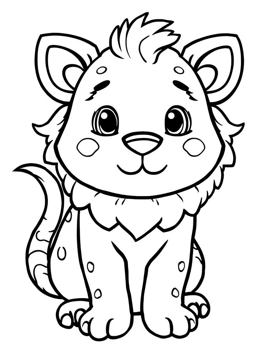 super cute animal characters coloring pages