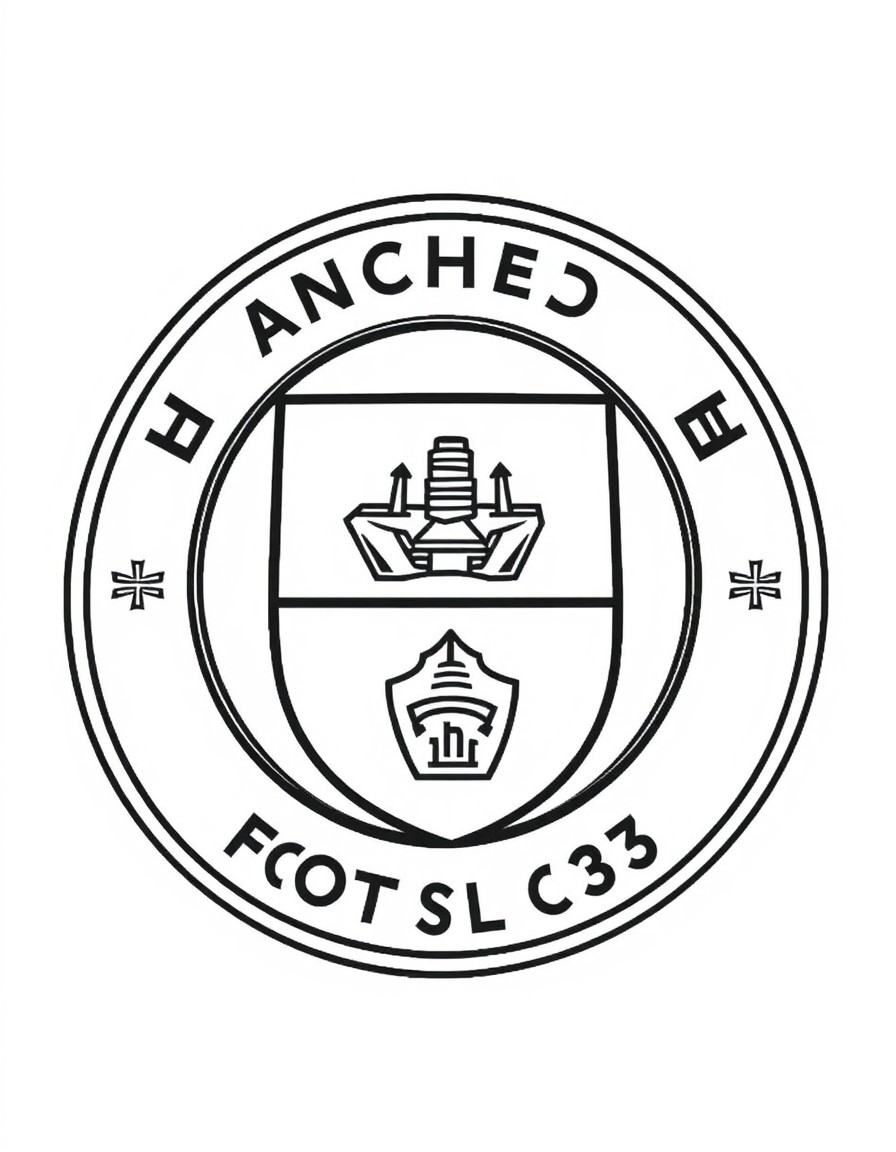 Create coloring page for Man City football club logo
