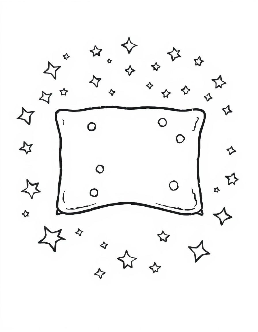 magic pillow that is surrounded by small stars