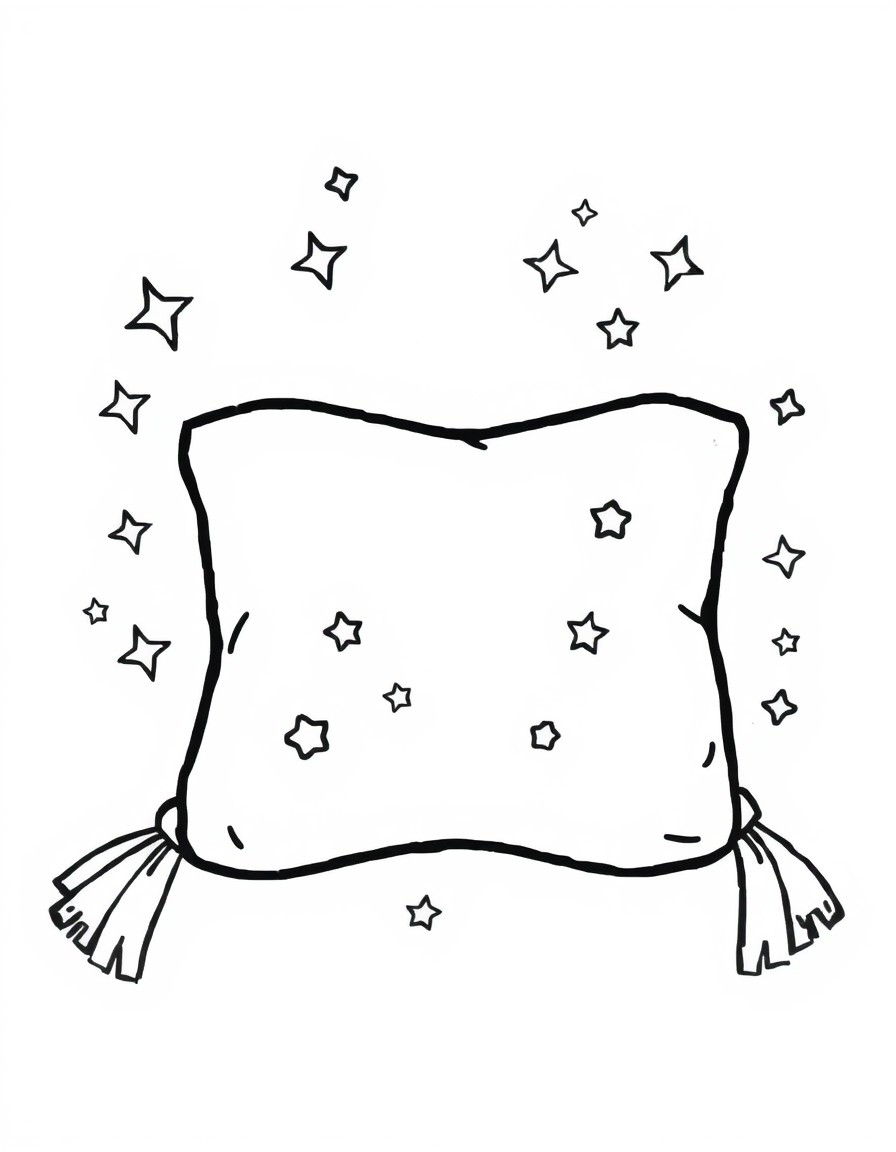 magic pillow that is surrounded by small stars