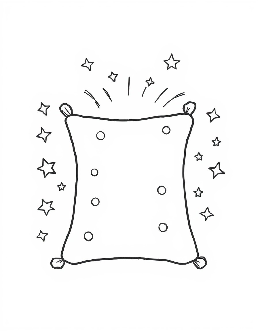 magic pillow that is surrounded by small stars