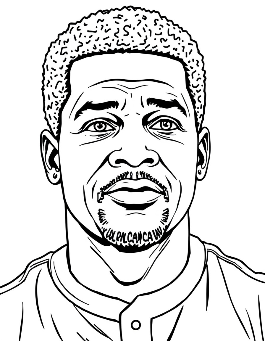 drawing ronald acuna jr coloring pages