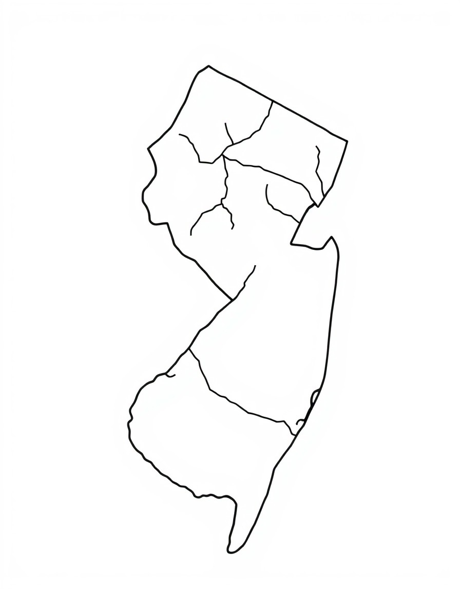 State of New Jersey Coloring Page