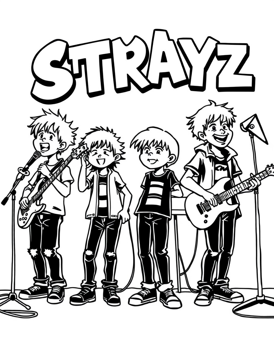 Stray Kidz performing a song