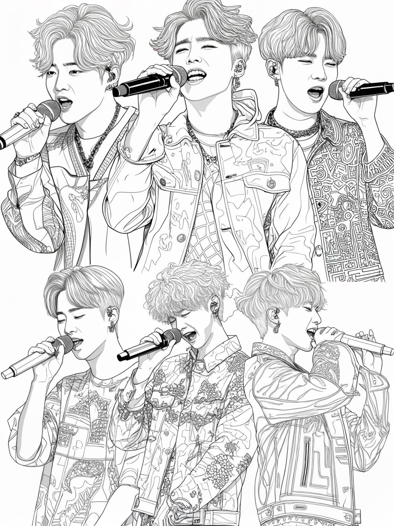 Korean band Stray Kidz performing a song