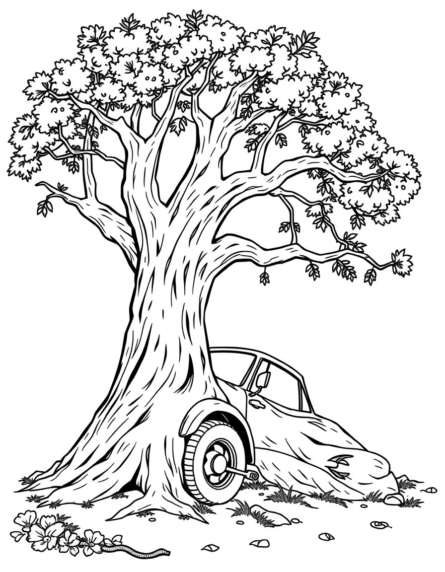 A tree fell on a carr