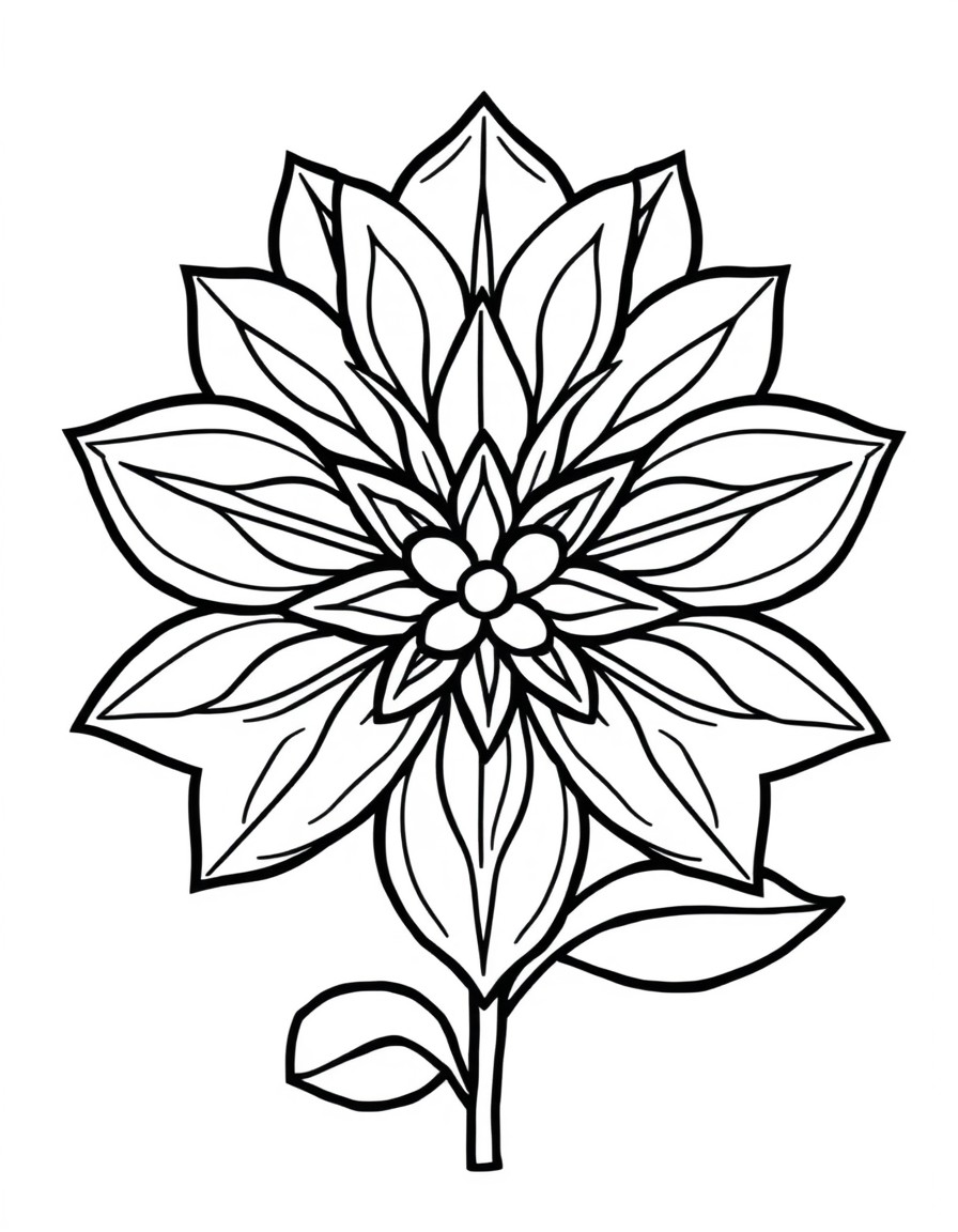 complex geometric flower