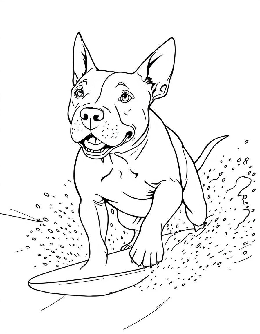 Pitbull surfing en el desierto