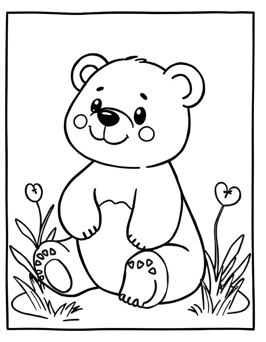 Cute bear in bold