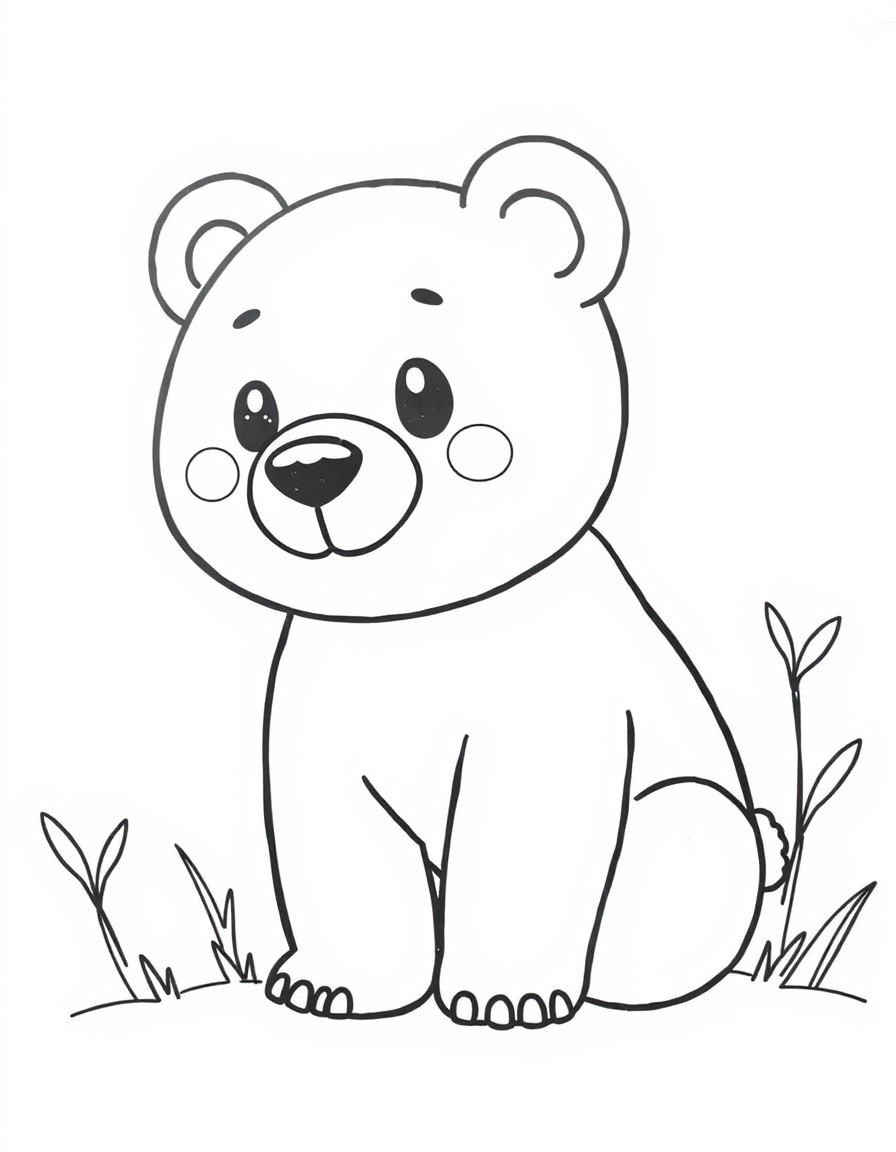 Cute bear in bold