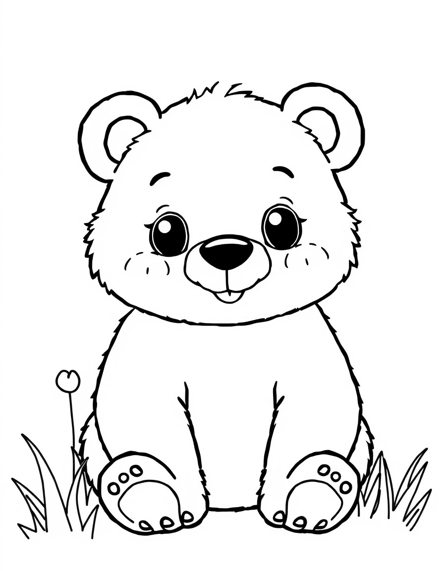 Cute bear in bold