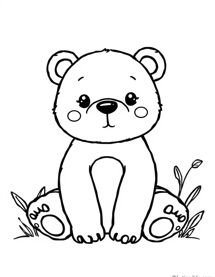 Cute bear in bold