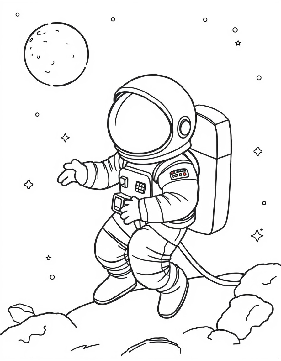 Astronaut on the space