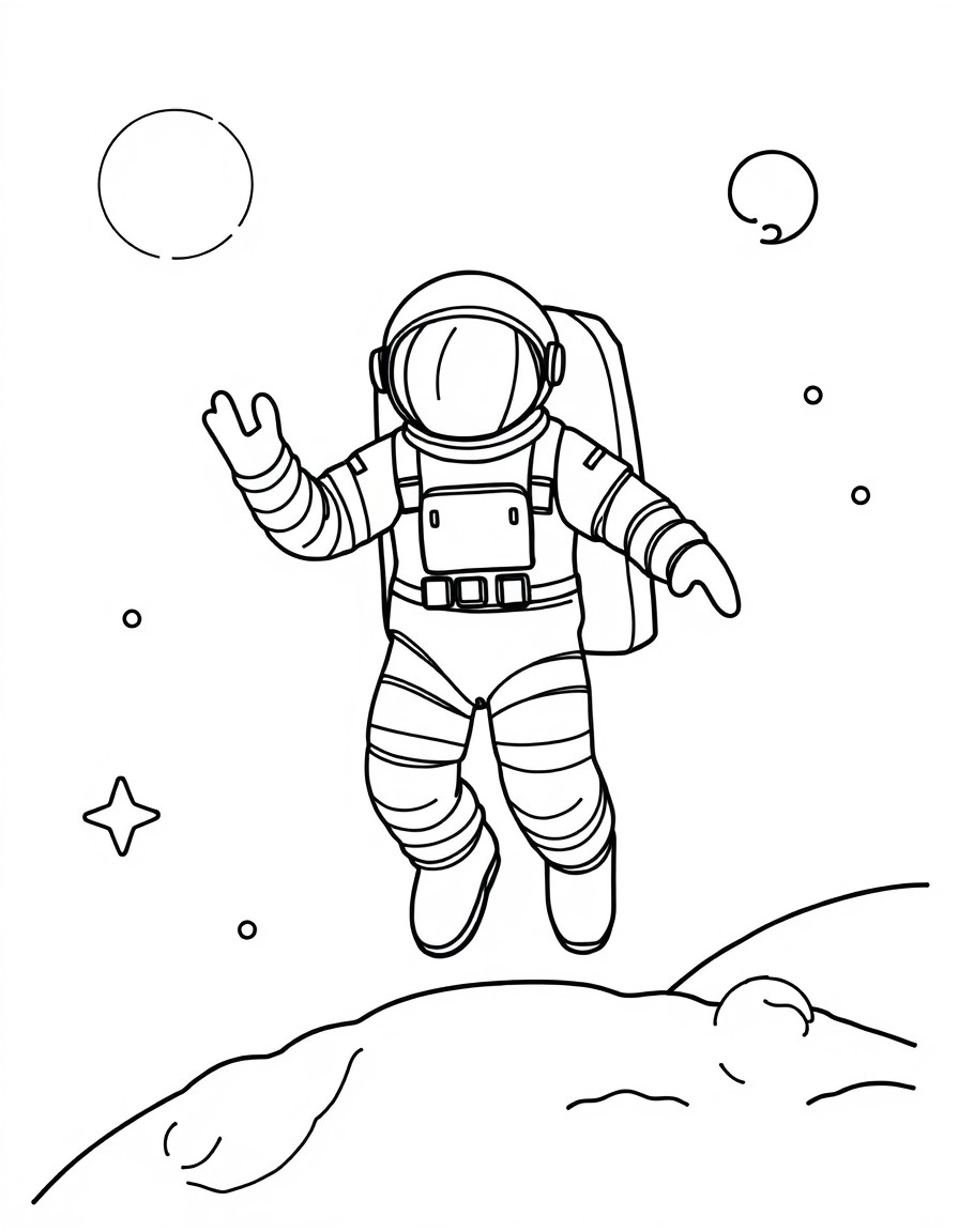 Astronaut on the space