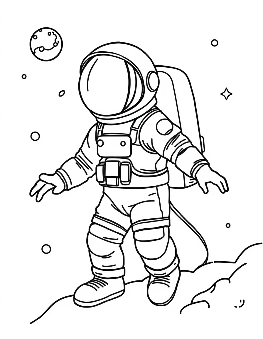 Astronaut on the space