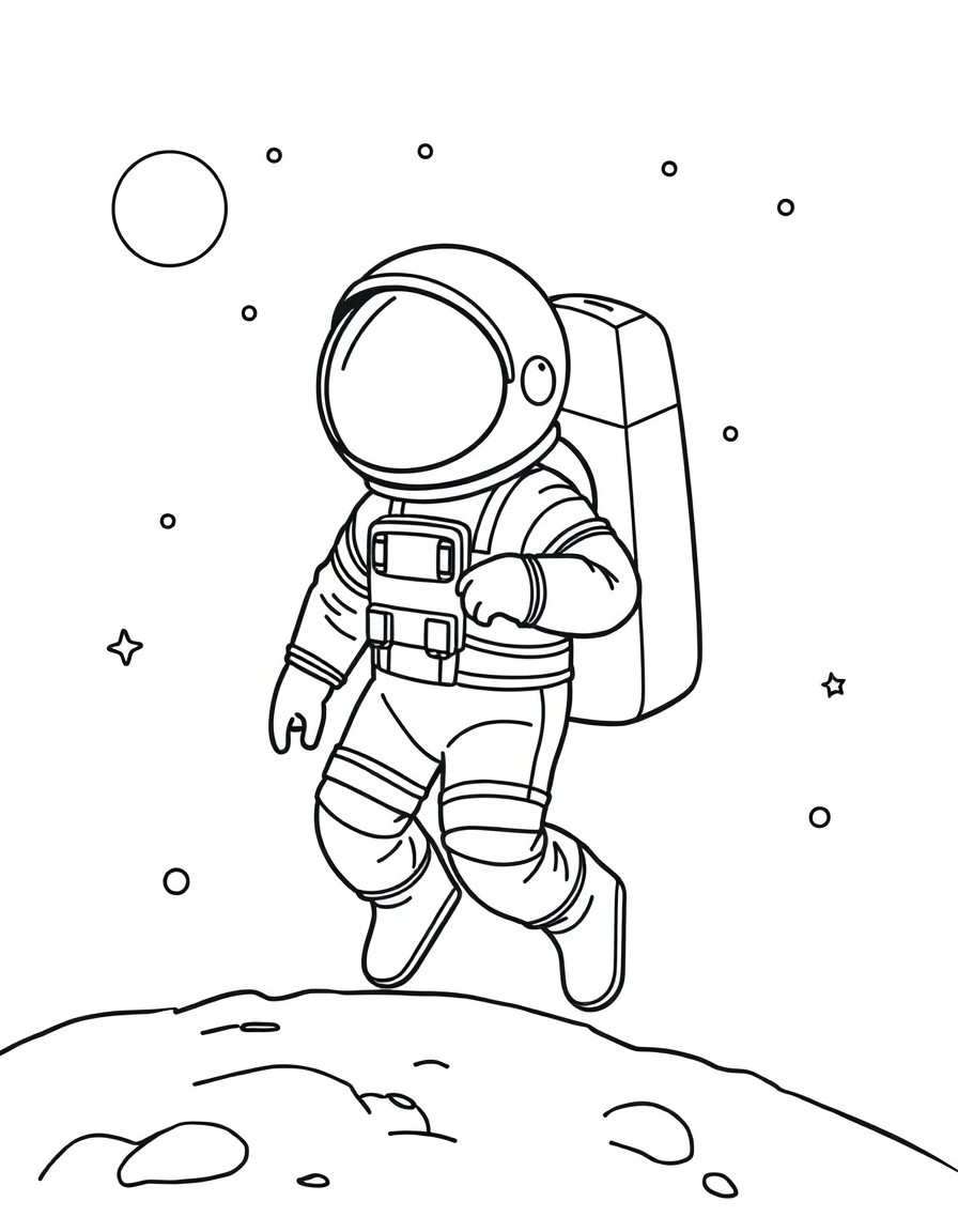 Astronaut on the space