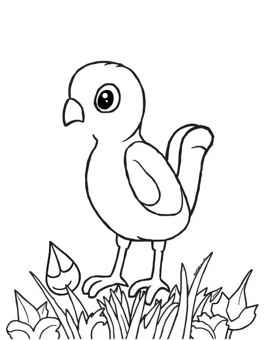 black and white outline, ready for coloring, coloring page with white background and black lines of: , simple black outlines, large clear spaces perfect for kids coloring