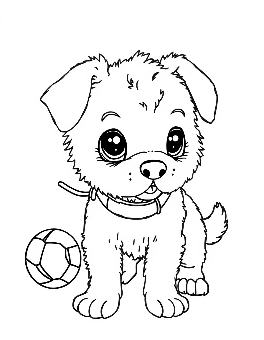 make a cool colorjg page maybe a cute dog playing sports