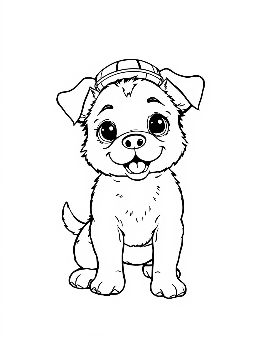 make a cool colorjg page maybe a cute dog playing sports