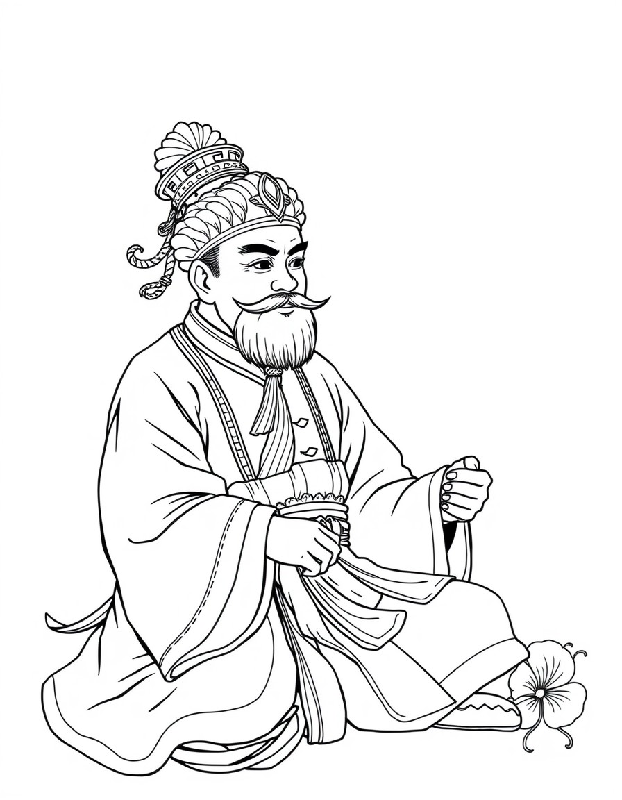 Hu tao from genshin impact sitting