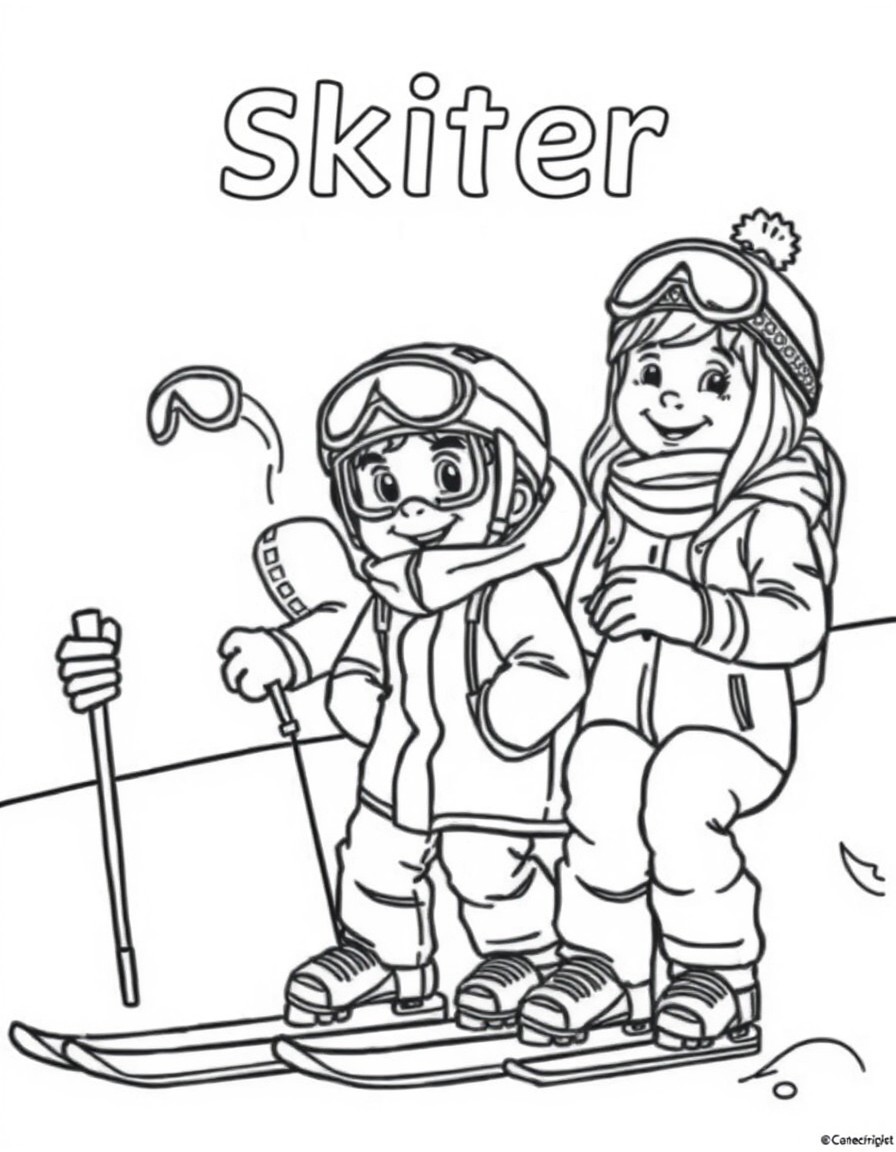 Skier with the following names, Sam, Tom and Nancy