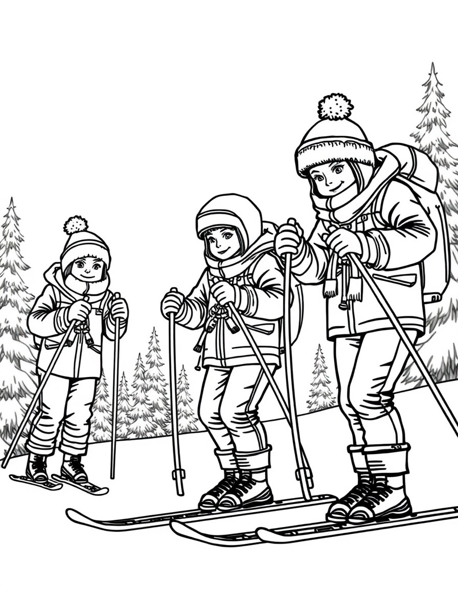 Skiers with Chandlings on their skis