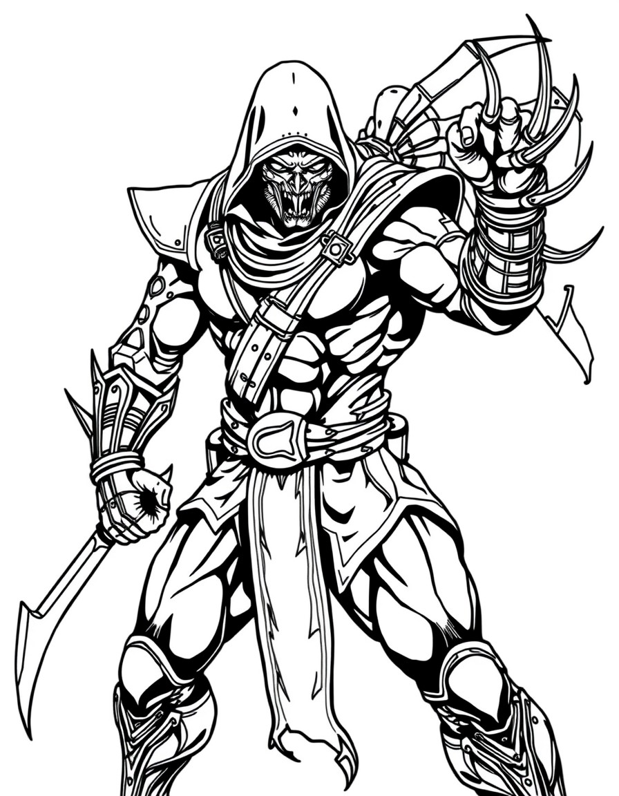 Mortal kombat baraka fused with marvel cyclops full body forearm blades drawn