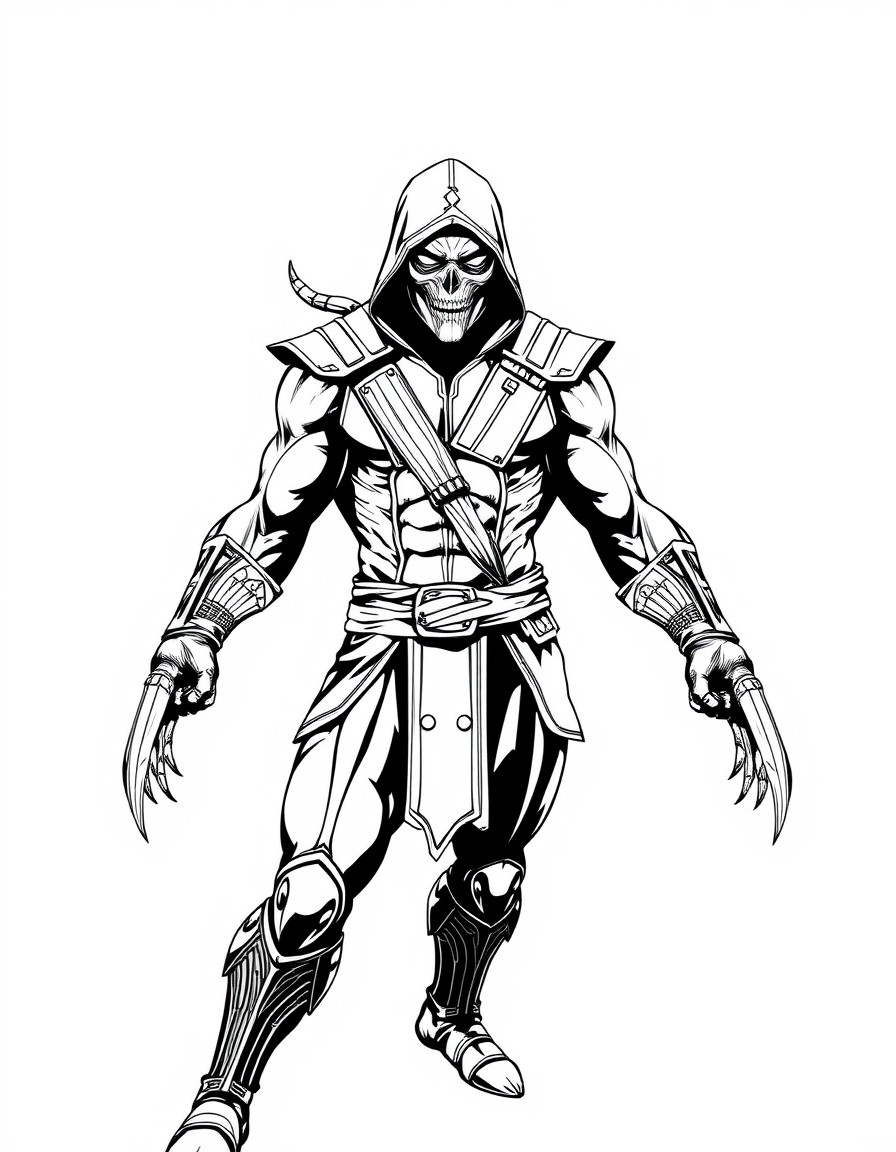 Mortal kombat baraka fused with marvel cyclops full body forearm blades drawn