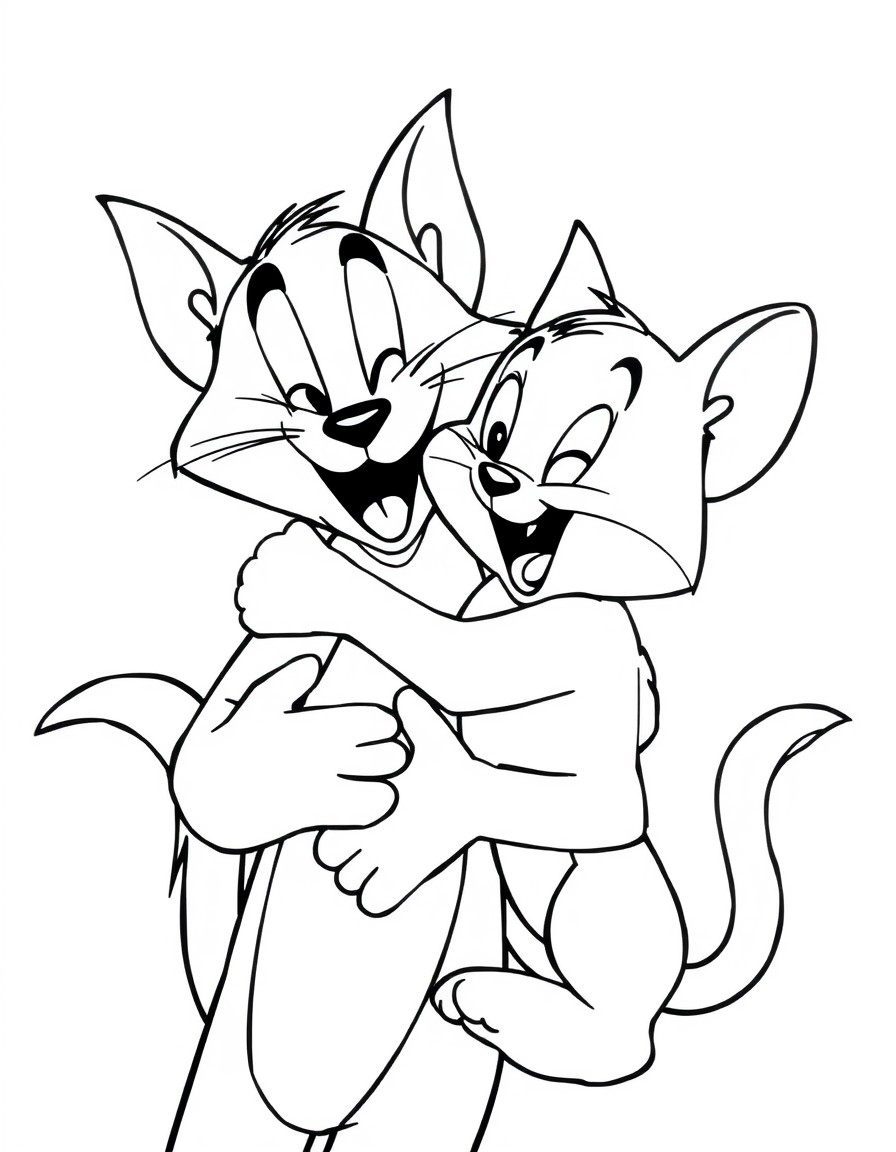 give tom and jerry hug picture