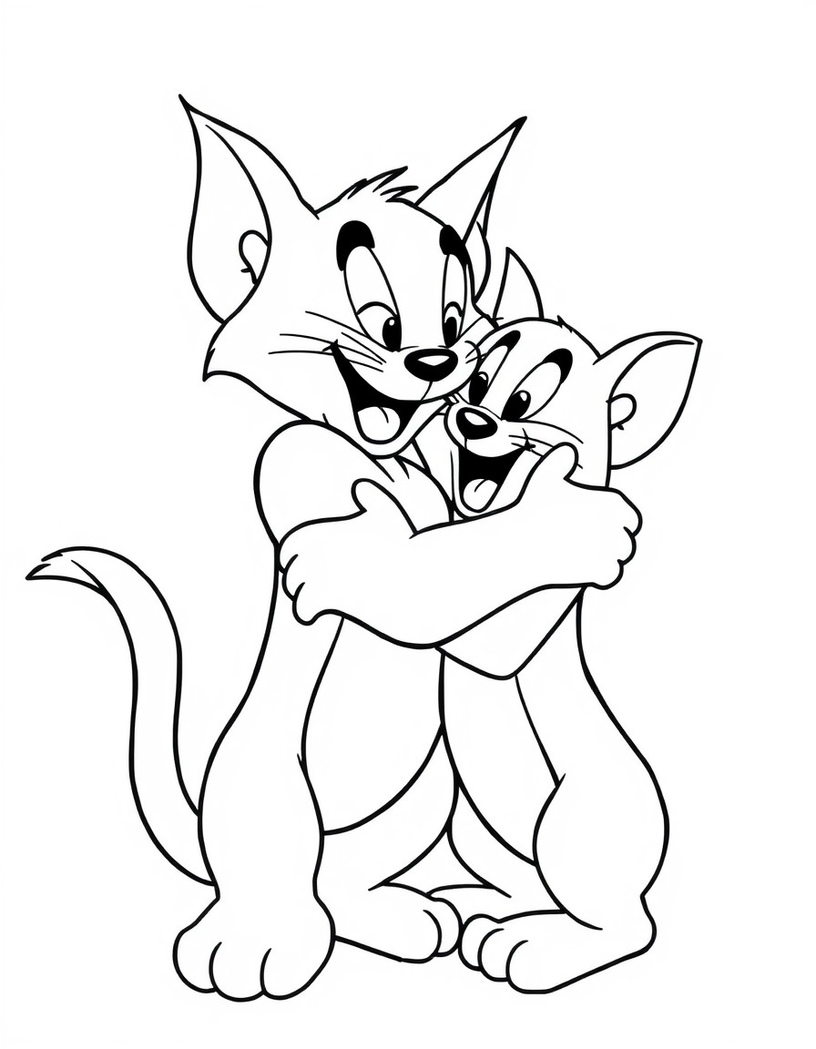 give tom and jerry hug picture