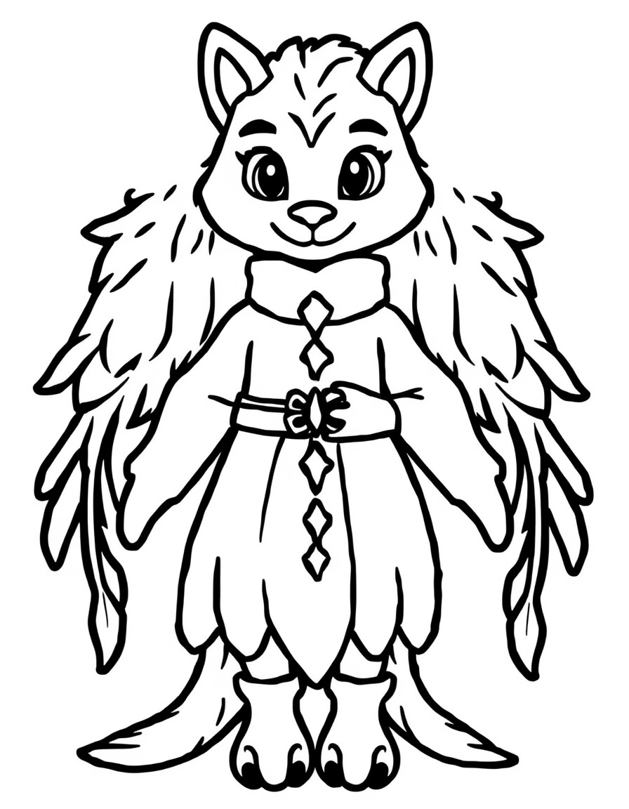 El hada del invierno Sus alas tienen forma de copos de nieve y lleva un vestido blanco y plateado adornado con cristales de hielo.