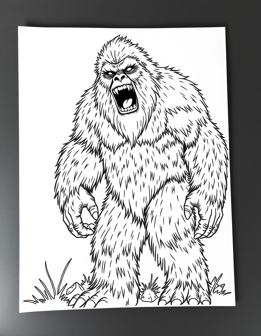 Sasquatch in a scary pose