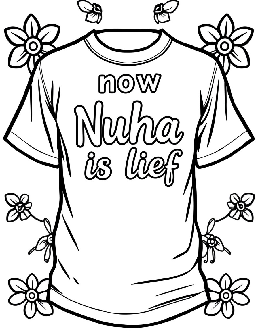 now the shirt should have this text Nuha is lief