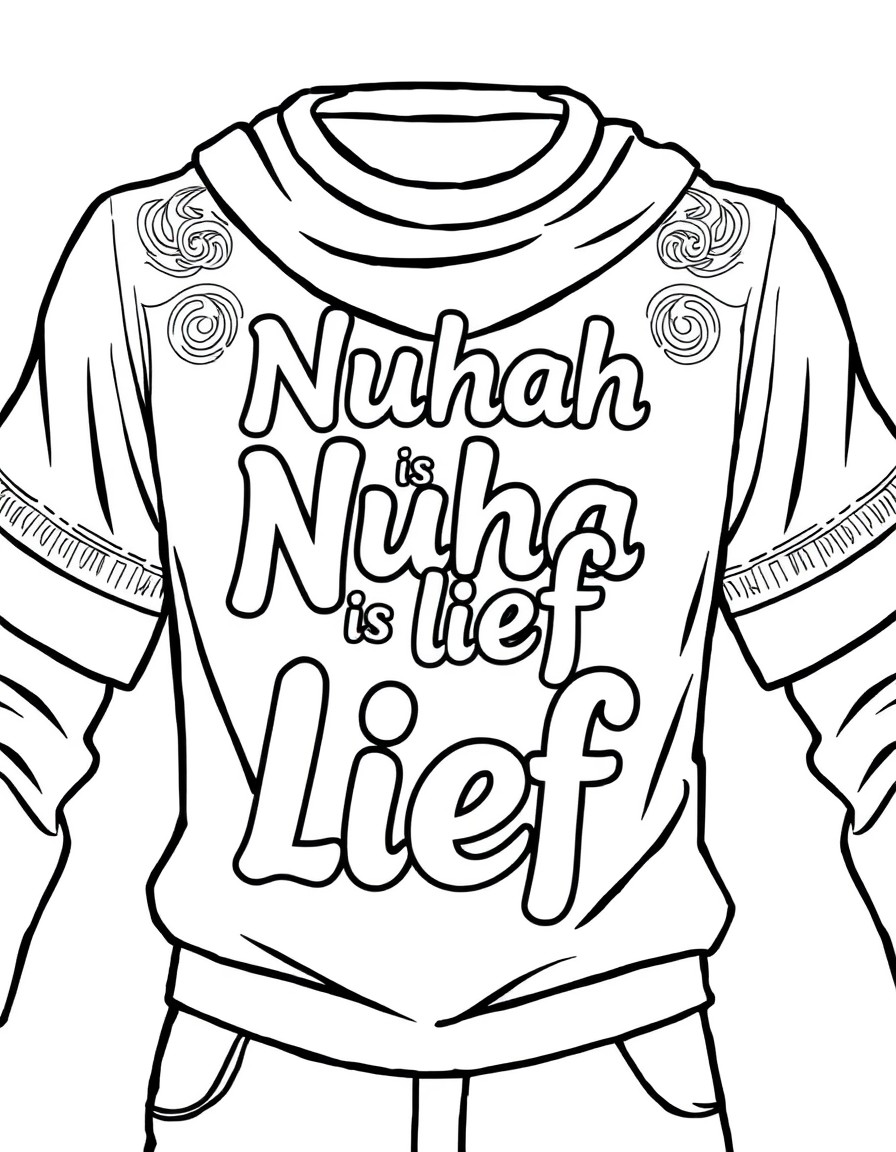 now the shirt should have this text Nuha is lief