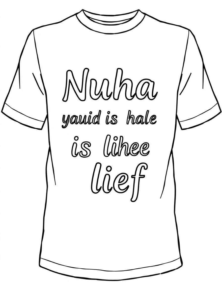 now the shirt should have this text Nuha is lief