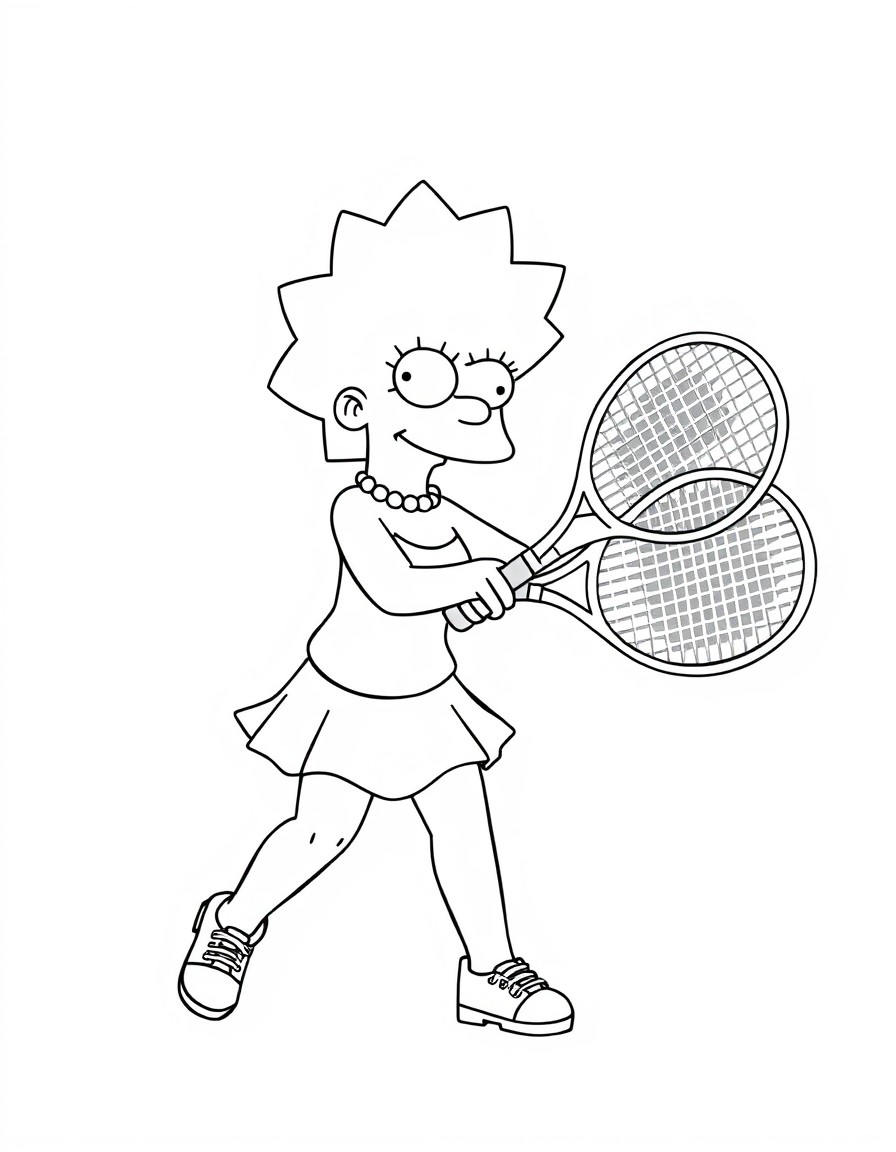 lisa simpson playing tennis