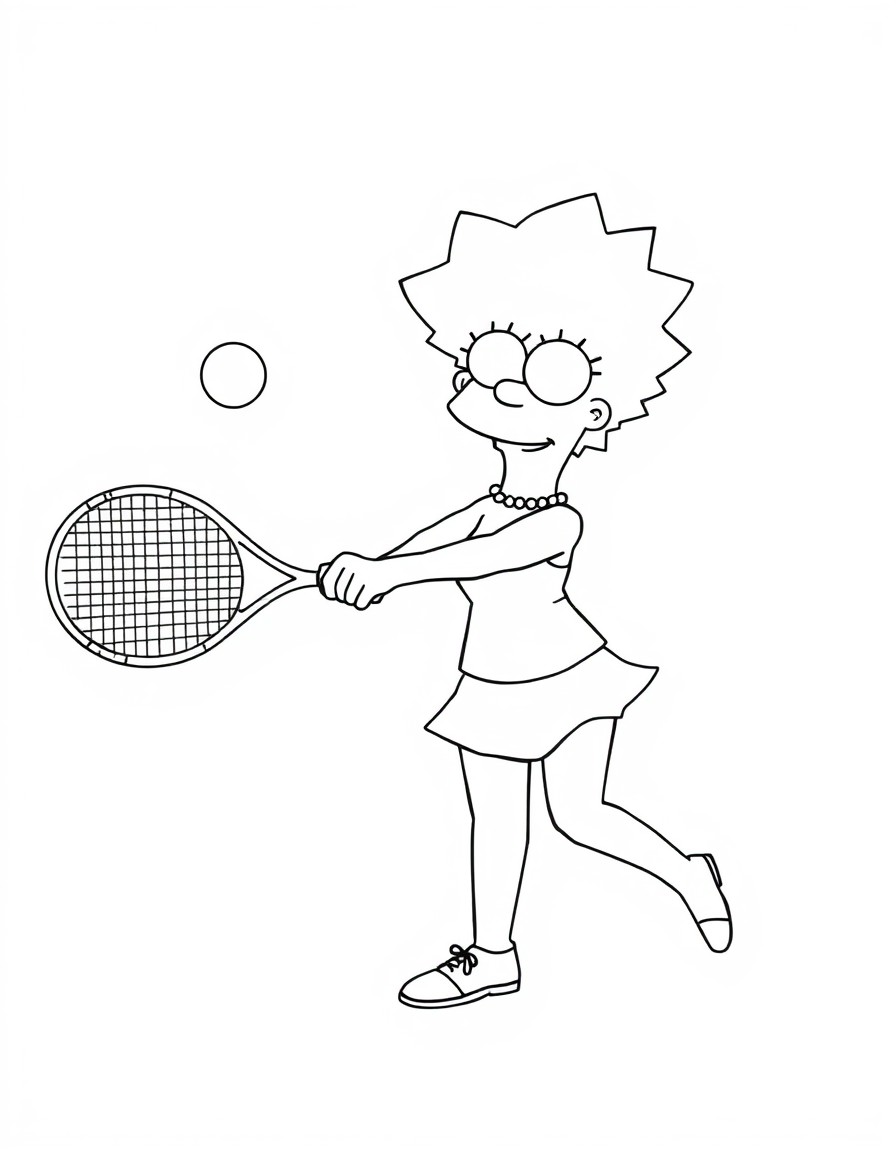 lisa simpson playing tennis