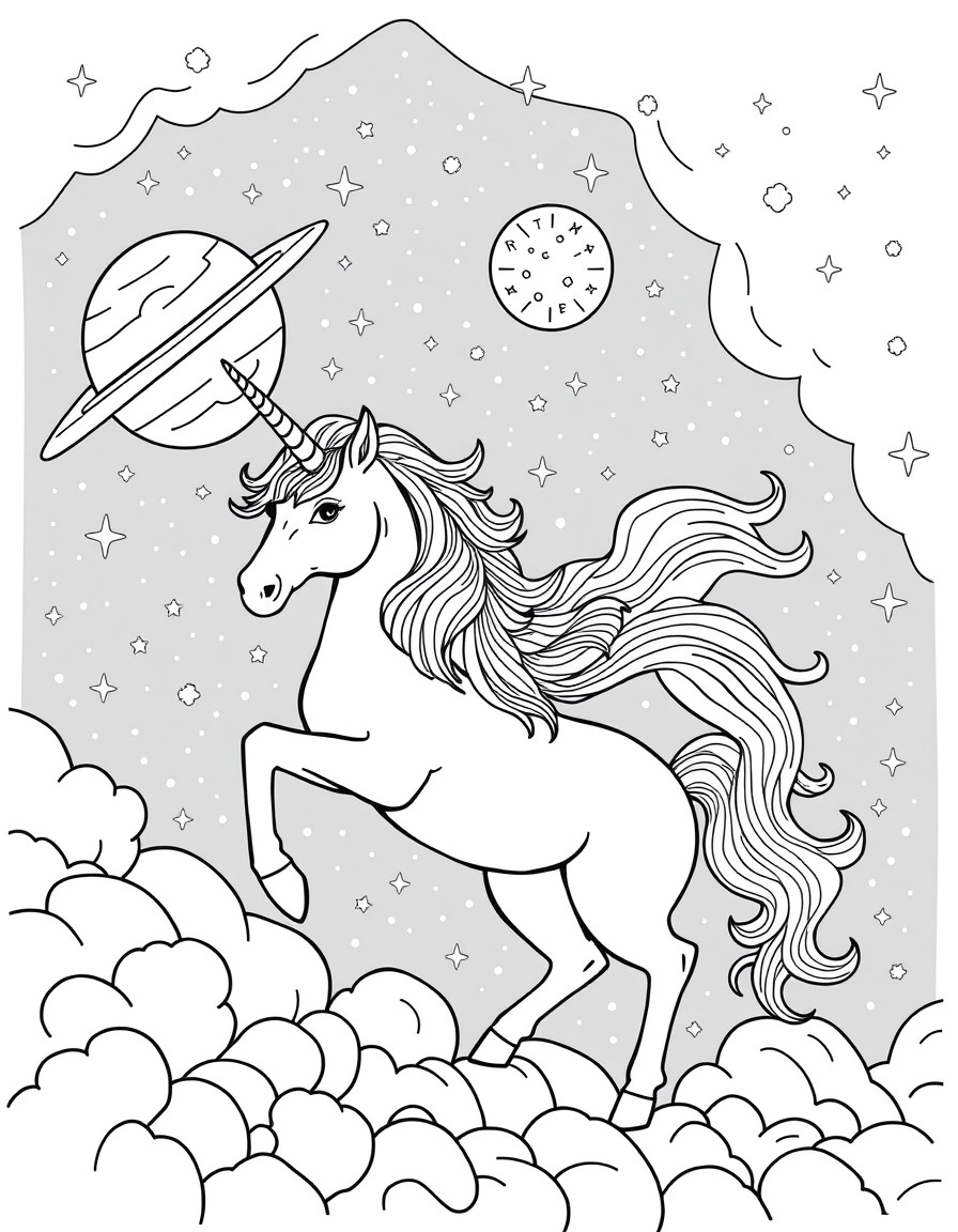 unicorns in space